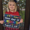 First Day of Kindergarten Sign Back to School Chalkboard Poster Printable