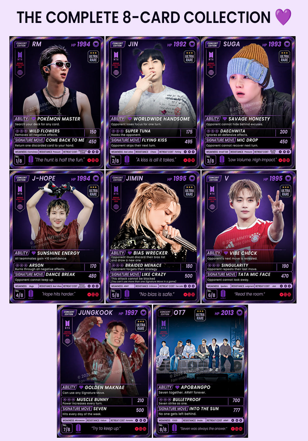 ARMYrang Concert Edition Trading Cards