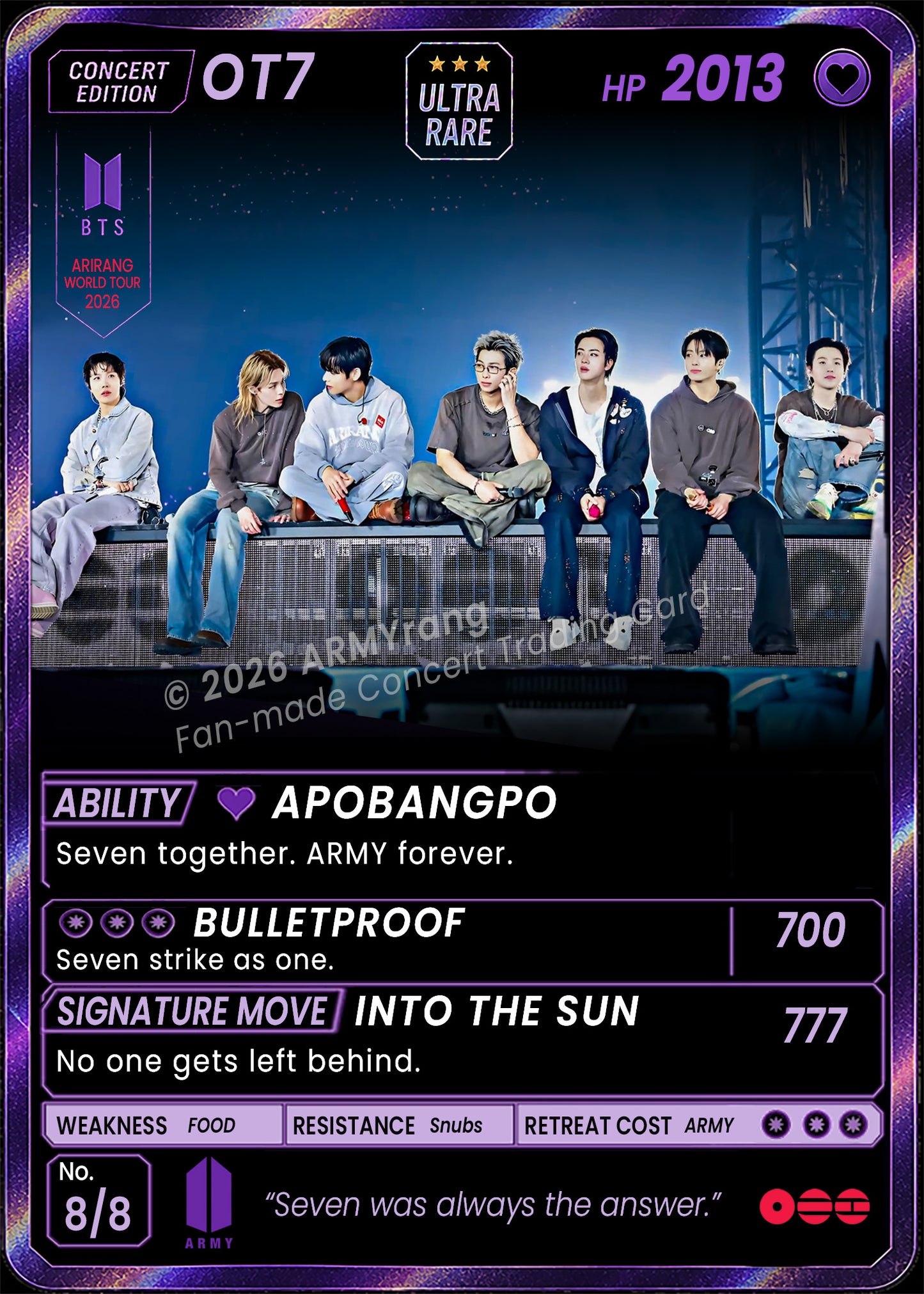 ARMYrang Concert Edition Trading Cards