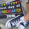 First Day of Kindergarten Sign Chalkboard Poster Back to School