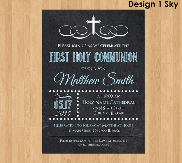 First Communion Invitation Boy, Boy First Communion Invitation, First Communion Invitation Printable, First Communion Boy, Twins Chalkboard