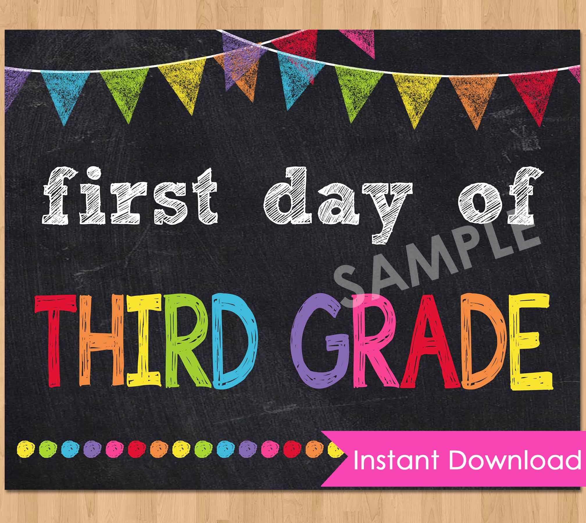 First Day Of 3rd Grade Sign