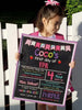 First day of school printable chalkboard sign poster Kindergarten
