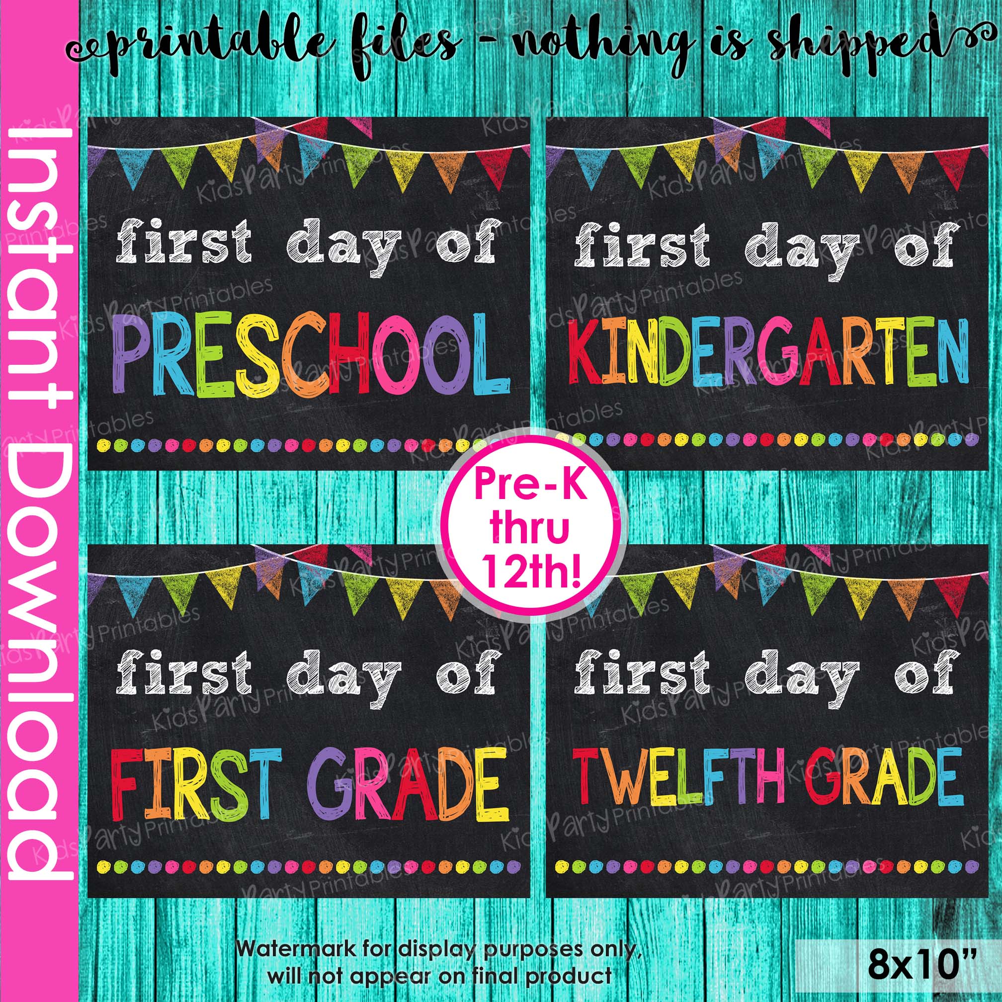 Free First Day Of School Printables For Preschool And Kindergarten