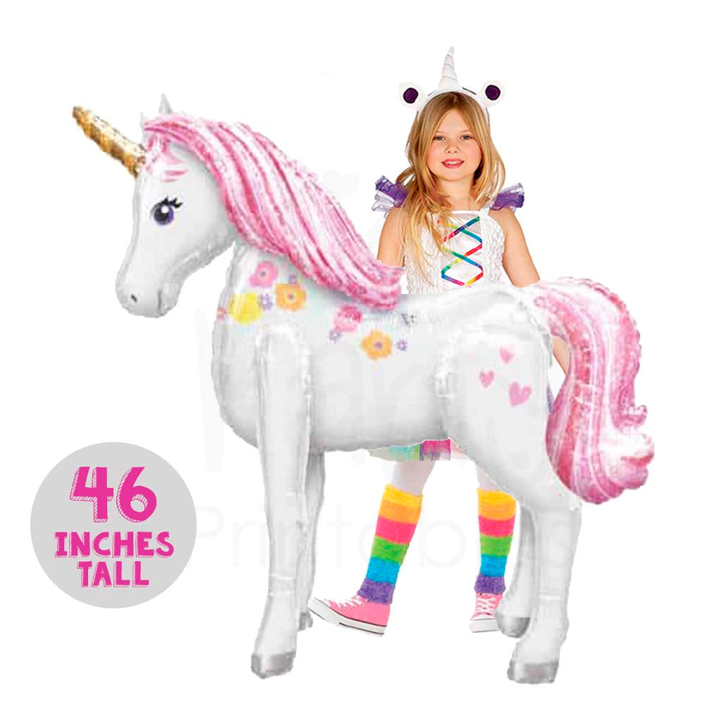 Unicorn Balloon Big 46 in Pink Pastel Color, Unicorn Party Decorations, Unicorn Birthday Party Supplies, Unicorn Baby Shower Decor Theme 1st